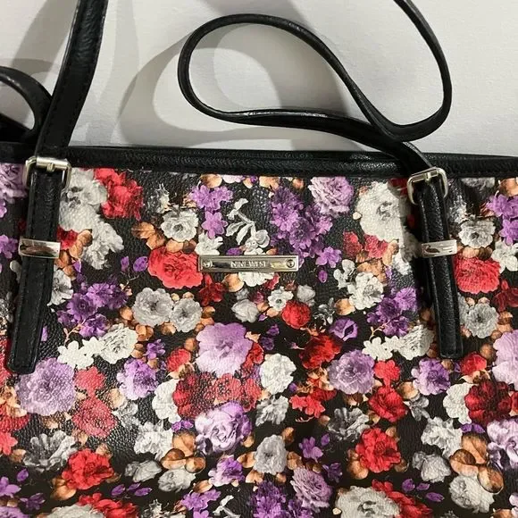 Nine West floral tote EUC - Picture 3 of 7